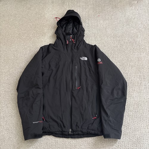 North Face Summit Series HyVent Alpha Jacke Herren Gr. Small schwarz Kapuze gefüttert