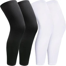 2 Pairs Leg Sleeves,Full Leg Compression Sleeve for Men Women,Long Knee XXL