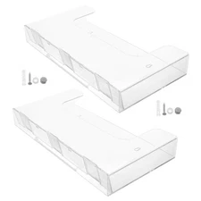 2 Pcs Wall Mounted Document Holder File Clear Magazine Organiser Rack