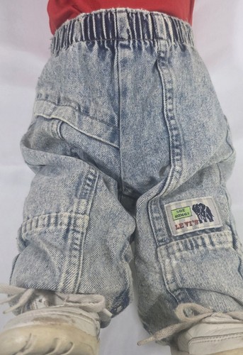 Vtg Handmade Hide & Seek/PeekABoo All American Boy Doll Levi Save Animals Jeans - Picture 10 of 11