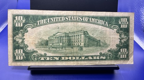 1929 $10 Boston Federal Reserve Bank Note - CH 1988 Series - Picture 2 of 2