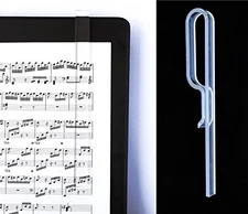 Music Stand Page Holder- Clear Grip 2-Pack 
