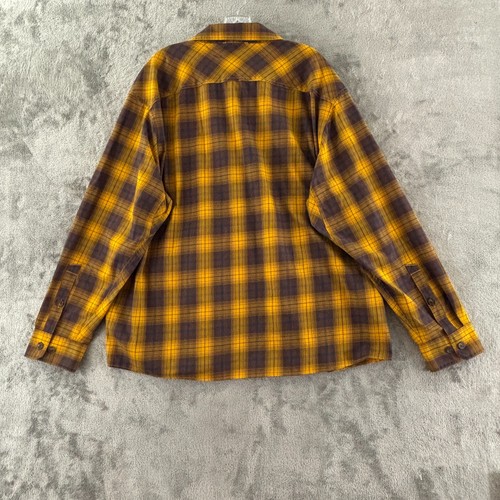 Duluth Trading AKHG Midnight Sun Relaxed Fit Shirt Mens XL Orange Plaid Untucked - Picture 2 of 8