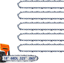 5 Pack 18 Inch Chainsaw Chains Fits Stihl .325" Pitch .063" Gauge 68 Drive Li...