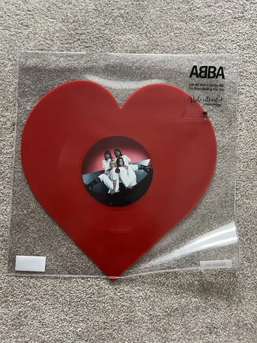 ABBA - Lay All Your Love On Me/I’ve Been Waiting For You Heart Shaped Red Vinyl