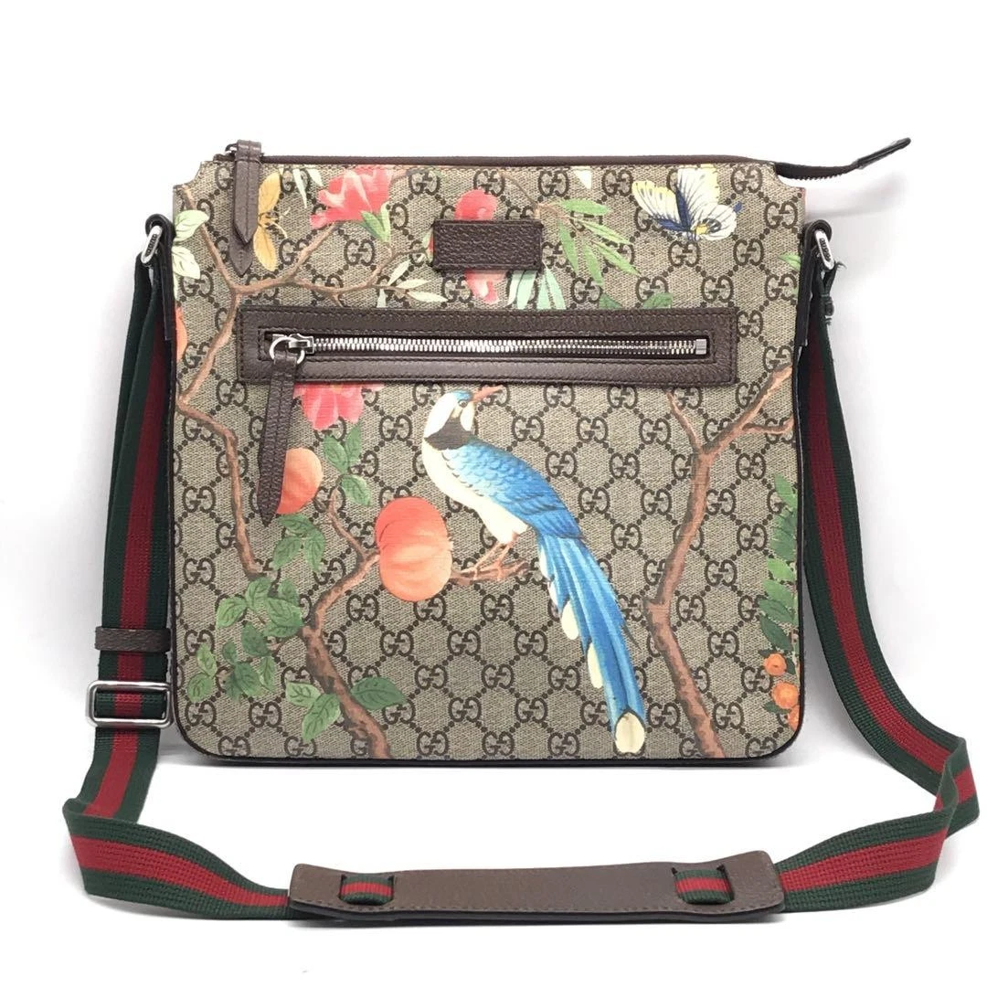Sac à bandoulière Gucci Gg Supreme Bird Sherry Line Tian luxe sac à main créateur