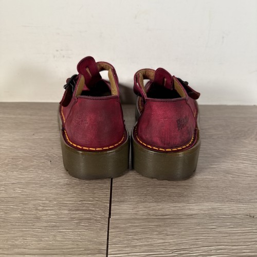 Vintage Dark Pink Dr. Martens Women's Mary Jane Shoes Size 4 - Picture 5 of 6