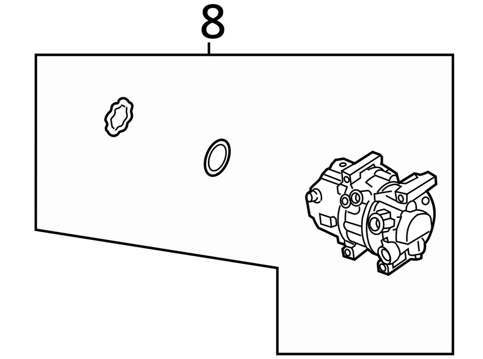 AC Compressor Fits 20-23 RIO 934903 - Image 3 of 3