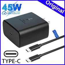 45W Super USB-C Fast Phone Charger USB-C Cable For Samsung S25 S24 S23 S22 Ultra