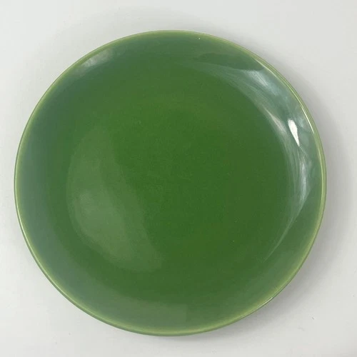 Bauer Los Angeles Pottery Salad Plate Green Vtg 60s Replacement Ceramic Glazed