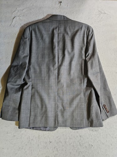 Traje Lauren Ralph Lauren Etiqueta Negra 2 Piezas Hombre 42R 36W 30L Gris Sólido Calce Ajustado - Imagen 8 de 18