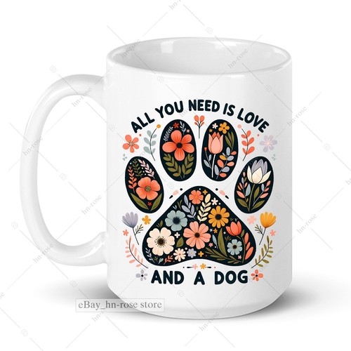 Lindo regalo para dueños de mascotas y mamás de perros con estampado floral de patas amantes de perros - Imagen 5 de 6
