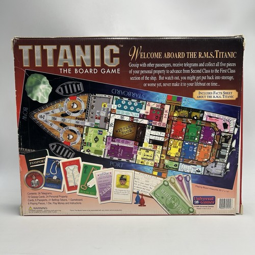 Titanic Board Game 1998 Universal Games Vintage Made USA Complete Collectible - Picture 2 of 11