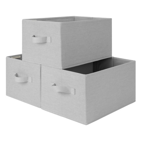 SroageWorks Storage Baskets for Shelves, Foldable Fabric Closet Storage Bins ...