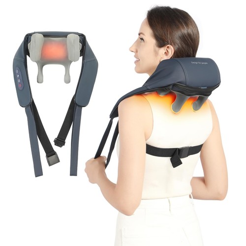 Neck and Shoulder Massager with Infrared, Shiatsu Back Massager for Pain Reli...
