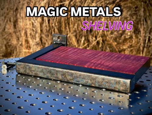 Steel Wall Shelf Purpleheart/ Magic Metals