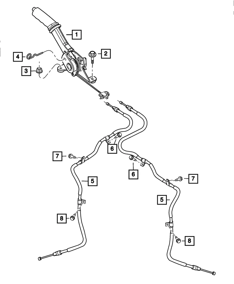 Cable freno aparcamiento trasero derecho Mopar original 5181737AD Foto 3 de 3
