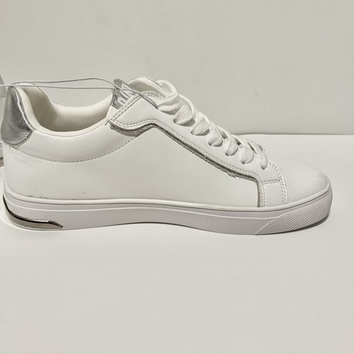 DKNY White And Silver Lace Up Around Toe Low Top Women’s Sneakers 8.5 M NWT. - Picture 6 of 11