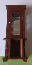 Dollhouse Display Cabinet Case Wood Vintage Concord Miniatures