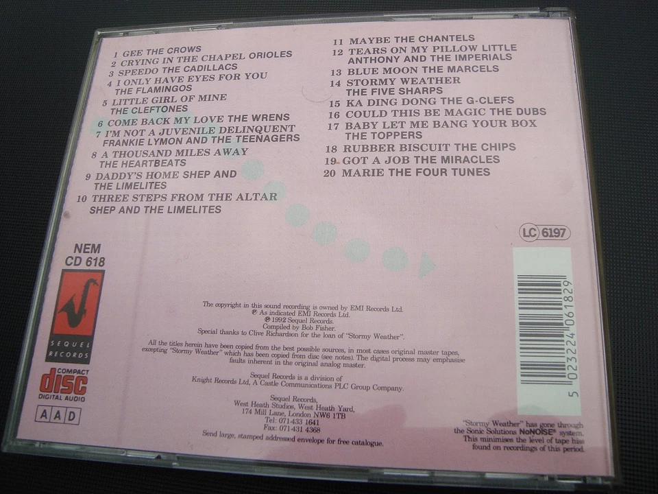 Various CD-ALBUM: The Ultimate Doo Wop Collection - 1992 Compilation - Bild 3 von 3