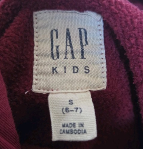 Gap Kids Youth Fleece Hoodie Sweatshirt Brick Size S 6-7 NWT Original - Picture 4 of 5