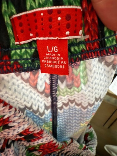 Ugly Christmas Pants With Festive Patterns & Elastic Waist NWOT - Picture 6 of 6