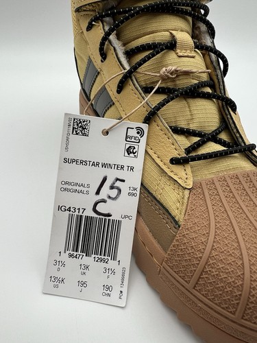 Adidas Superstar Winter Trek Boot Oat Charcoal ID1021 Kinder Jugend Größe 13,5 NEU - Bild 11 von 12