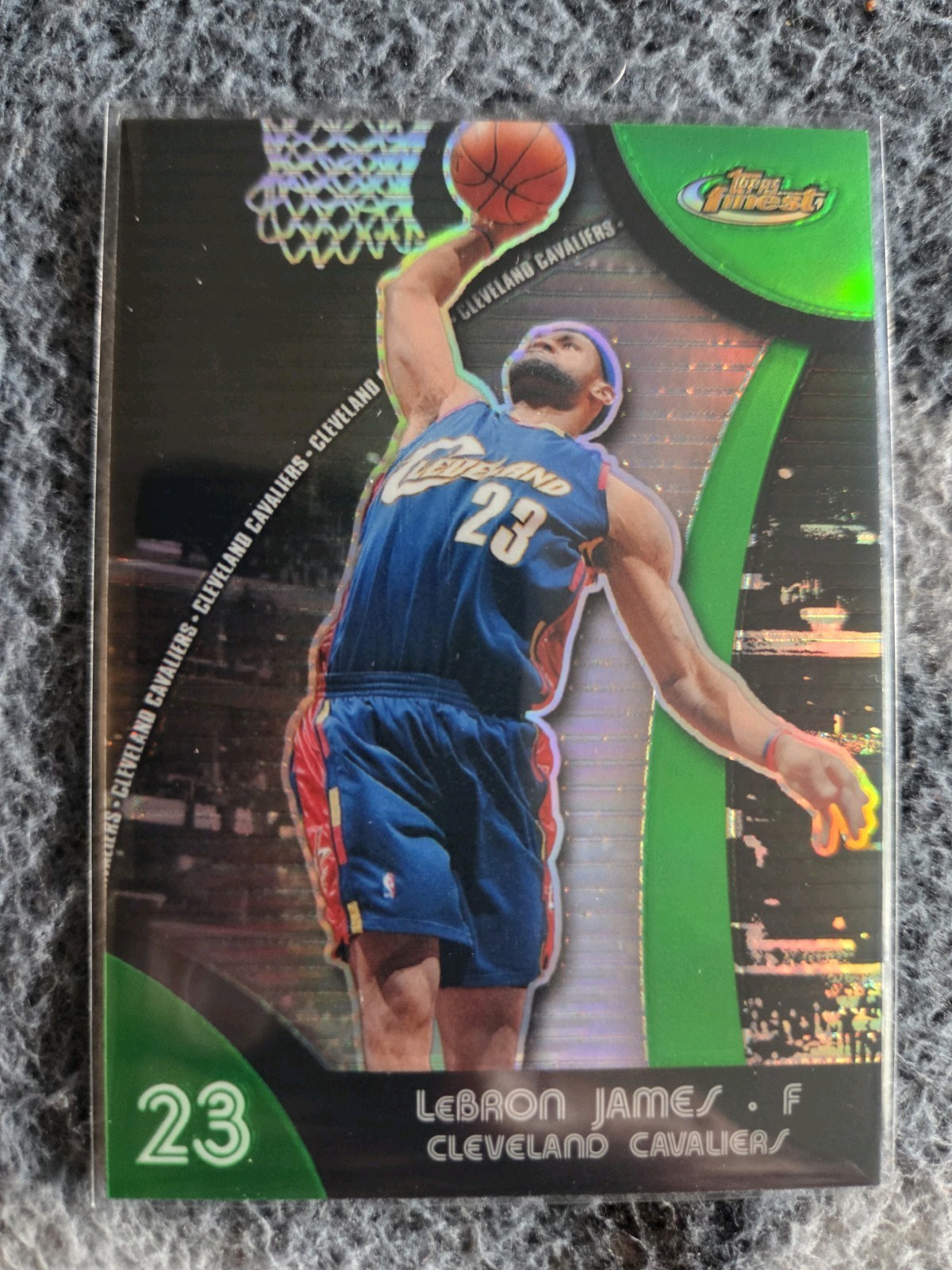 2007-08 Lebron James Topps Finest Green Refractor /149  #40 RARE