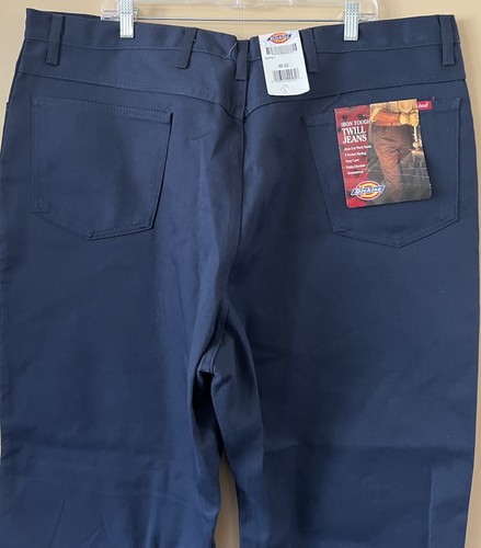 Vintage Dickies Iron Tough Herren 48UU Blau Twill Arbeitshose 46x30 Neu Mit Etikett - Bild 8 von 12
