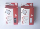 2 X 24 Velcro® Squares Sticky Pads Stick On Fasteners Hook and Loop 25mm BLK/WHT