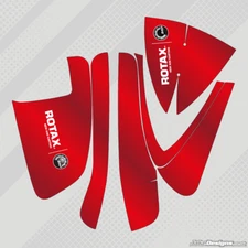 RED CHROME STYLE DD2 AIRBOX STICKER KIT - ROTAX - KARTING