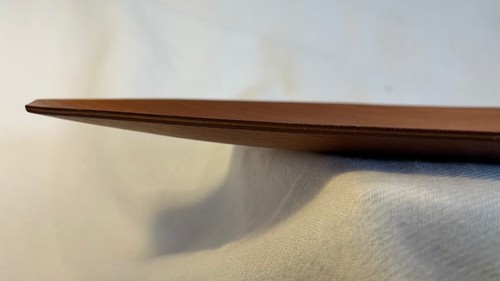 Vintage Japanese Teak Sushi Tray Leaf Shape Bentwood 22x7 Shigemichi Aomine NCC - Picture 4 of 13