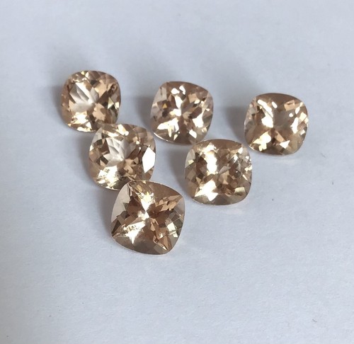 AAA Peach Morganite Natural Cushion Cut Faceted Loose Gemstone Making Jewelry - Picture 13 of 24