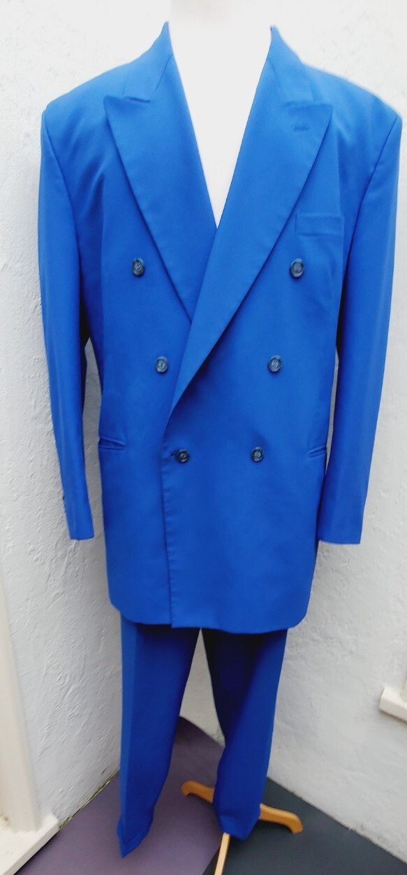 VTG Original Zoot Suit Coat + Pants Mens Long Blue Custom from SF Siegel's - LG - Picture 9 of 19