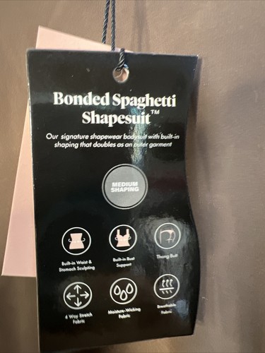 Body Pinsy Marrón Bonded Spaghetti Scoop Forma Talla 1X Nuevo con Etiquetas - Imagen 3 de 10