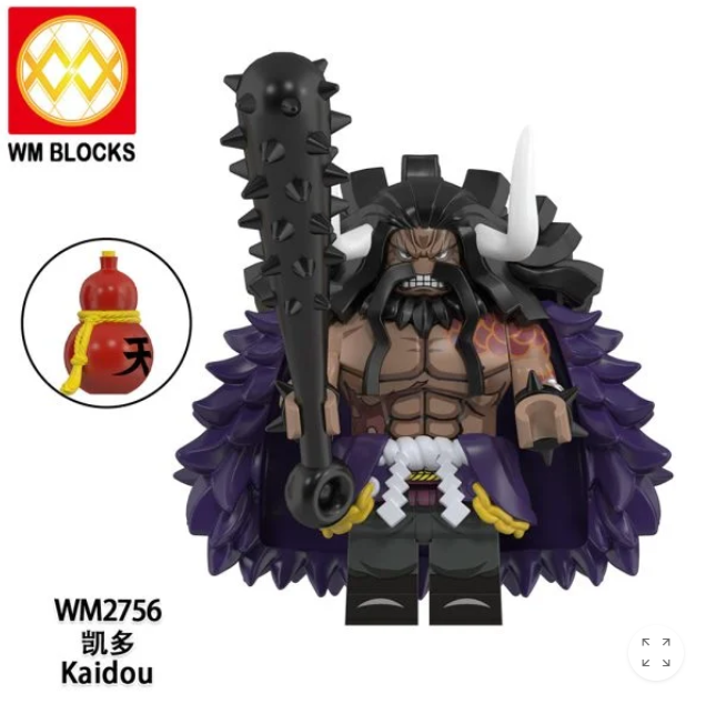 Custom One Piece Kaido Minifigure with Weapons New/Mint | eBay