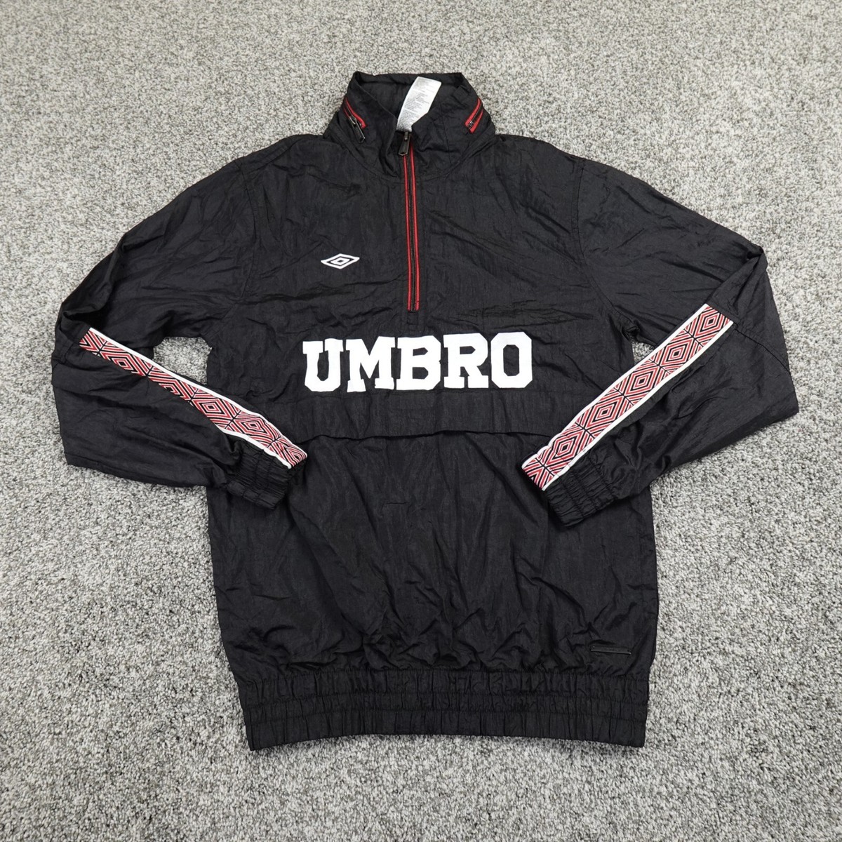 Umbro Jacket Mens Small Black Soccer Futbol Football Anorak Umbro Jacket Mens Small Black Soccer Futbol Football Anorak