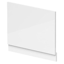 Nuie MDF Straight Bath End Panel 560mm H x 750mm W - Gloss White
