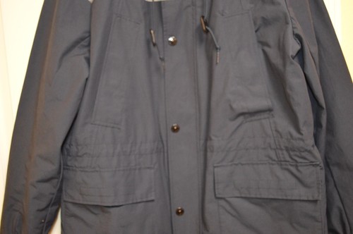 Nautica Mens Winter Jacket BLUE/GRAY Size L Full Zip Closure Hidden Hood NWOT!!! - Picture 2 of 5