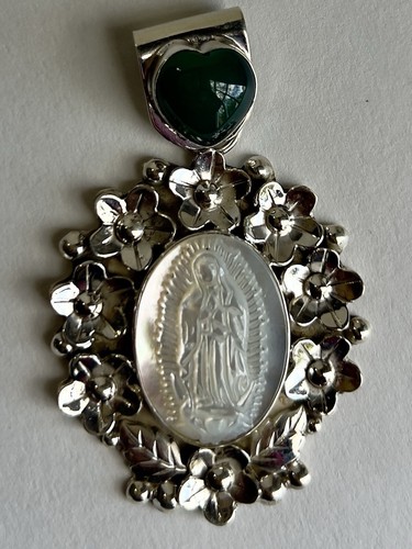 Sterling Silver 925 Our Lady of Guadalupe Pendant - Picture 6 of 24