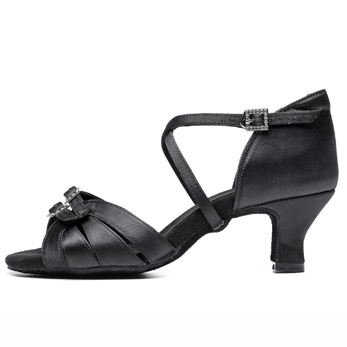 Ballroom Latin Dance Shoes Tango Salsa Dancing Heeled Shoes Soft Bottom Shoes - Foto 12 di 29
