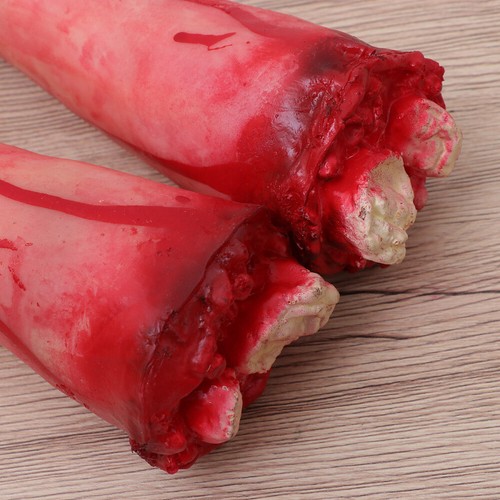 2 pièces faux accessoires à main sanglants en plastique jouets à main coupés accessoires de bras Halloween - Photo 7/10