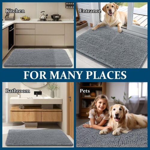 Muddy dog paws dirt absorbent mat non-slip absorb, moisture and non-slips 30x20 - Picture 8 of 8