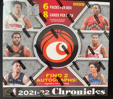 2021-22 Panini Chronicles Basketball Hobby Box Factory Sealed 2 Autos