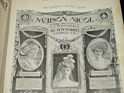 ** Rare ** The Gentlewoman Christmas Number + With Satin Art Picture 1908 - Picture 3 of 11