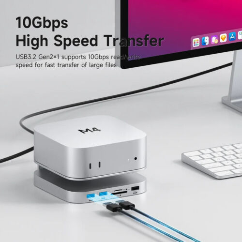 Hagibis USB C Hub with M.2 SSD Enclosure, Docking Station for Mac mini M4 - Picture 5 of 6