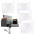 Hoolerry 4 Pcs Salon Chair Cover Clear Covers White Edge