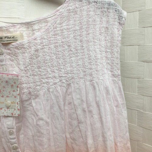 NWT free people ombre smocked sleeveless blouse size large - Picture 4 of 12