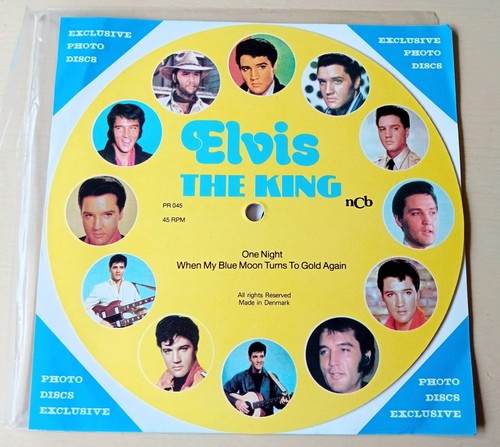 SELTENE DÄNISCHE EXKLUSIVE FOTO-DISC 7" ELVIS PRESLEY ONE NIGHT PR045 NEU - Bild 3 von 4