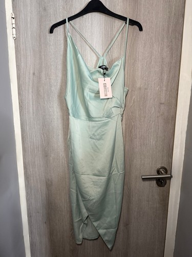 Mint Green Dress Petite size 8 new with tags women’s strappy midi wedding guest - Picture 7 of 10